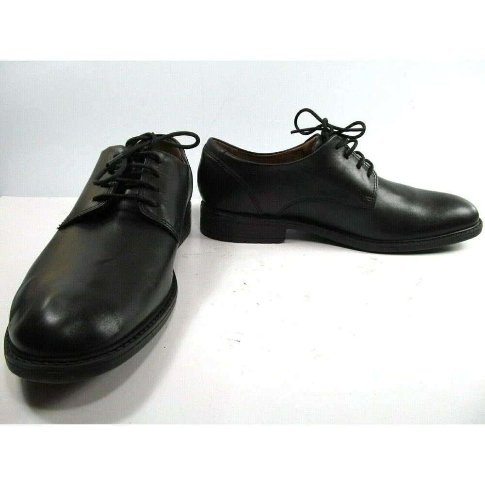 Clarks Oxfords Waterproof  Black Leather Lace Up  Mens Size US 9.5  EU 42.5